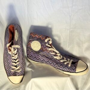 Converse Sz 10 Missoni Purple Metallic High-Tops